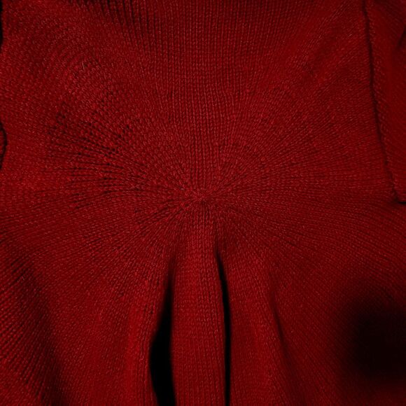JJill Open Front Cardigan Sweater Women's XS Red Wool Blend Waterfall - Picture 6 of 10